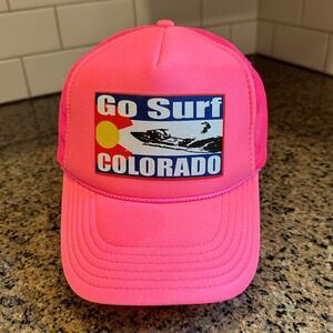 Go Surf Colorado OTTO Trucker Hat 55-133 Snapback Neon Pink